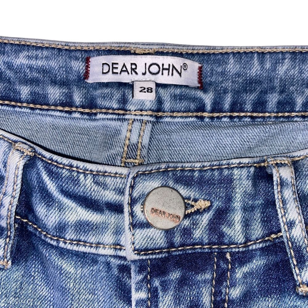Dear John Distressed‎ Denim Shorts Lace-Up Side Detail Heart of the City Size 28 - Picture 3 of 10